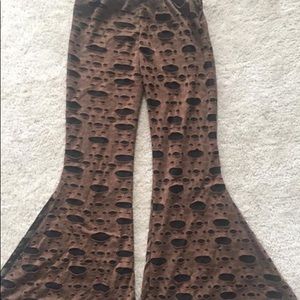 Brown flared pants- NEW